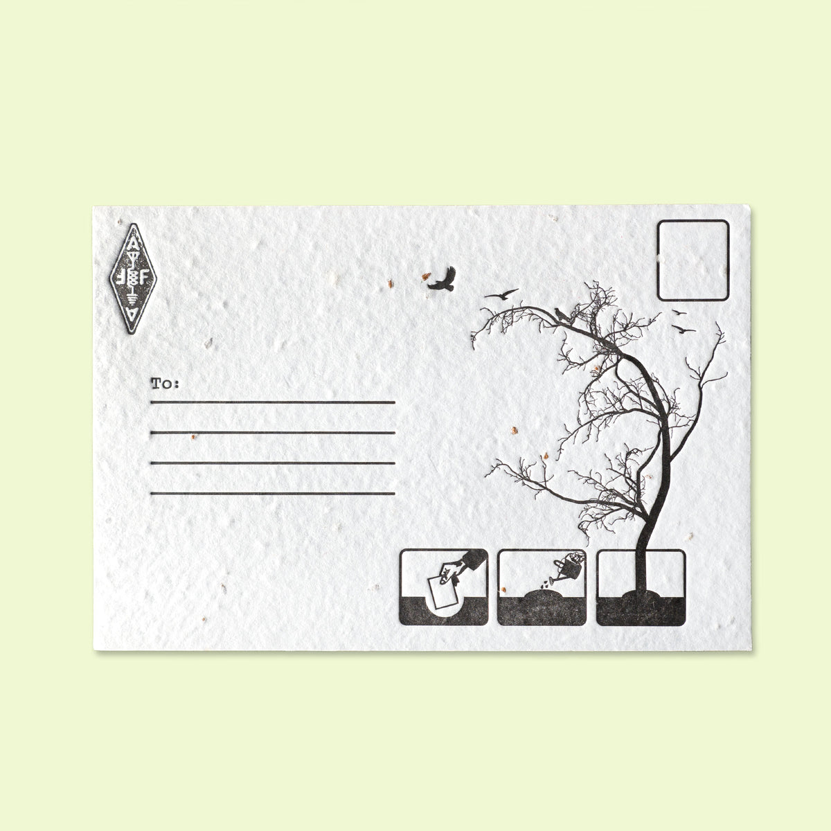 Plantable Seed Paper Panel Card Small - Letterpress – plantableseedpaper