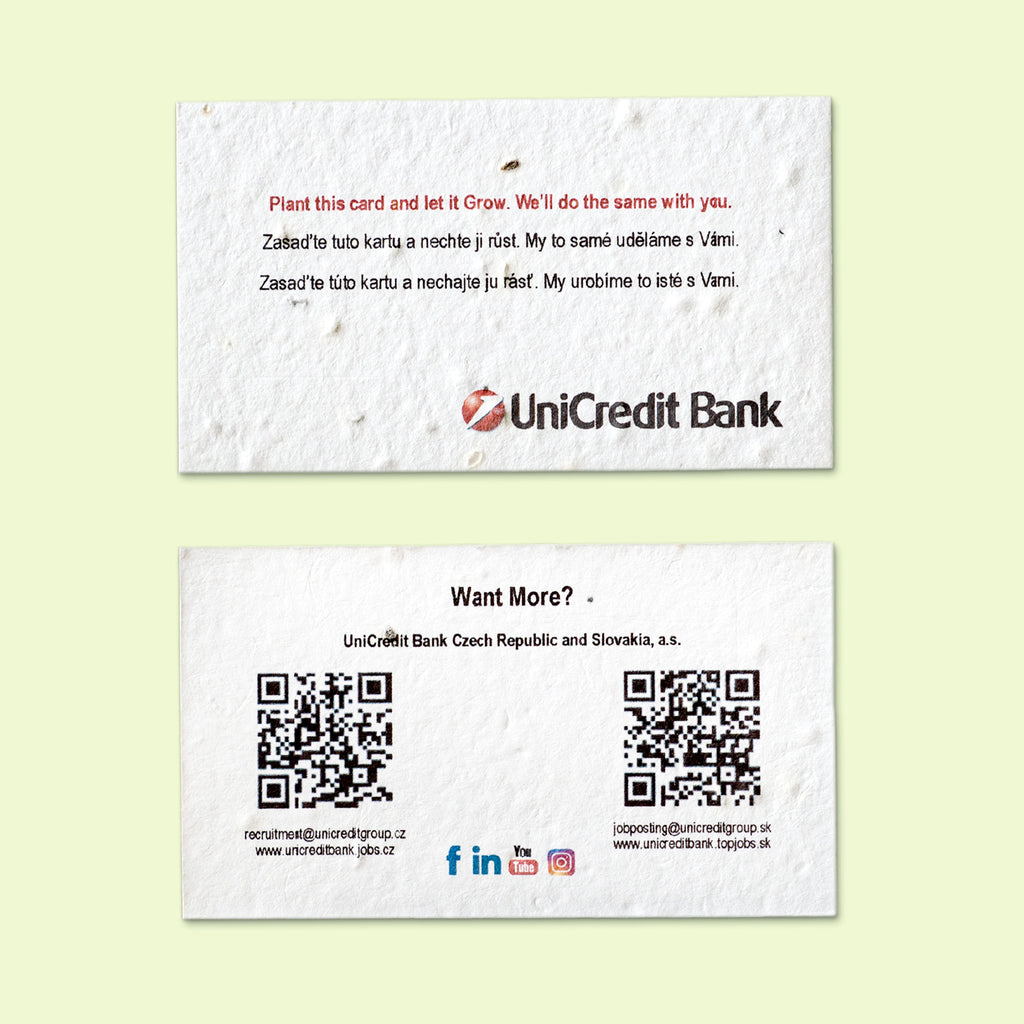 digitally printed business card plantable seed paper handmade 